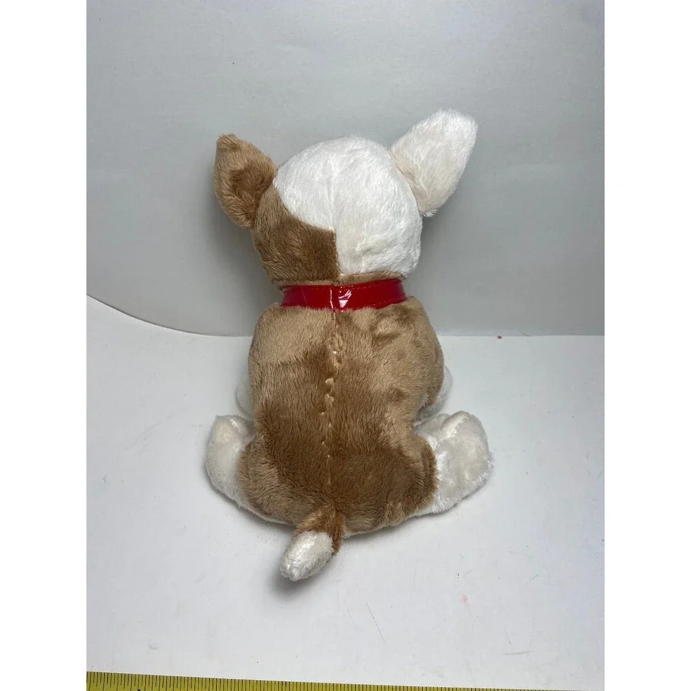 Hallmark Bulldog Plush Puppy Dog Stuffed Animal 8in red Collar 2011 No Paper Tag